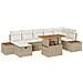 Set Divano da Giardino 8 pcs Beige polyrattan - Foto miniatura 1