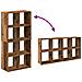 Libreria Divisorio Legno Antico 69,5x29x137,5 cm in Truciolato - Foto miniatura 8