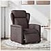 Poltrona Elettrica Reclinabile Marrone Scuro in Tessuto - Foto miniatura 2