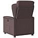 Poltrona Elettrica Reclinabile Marrone Scuro in Tessuto - Foto miniatura 7