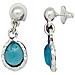 Collana E Orecchini Placcati In Argento Con Cristallo Blu - Foto miniatura 5