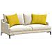 Cuscini da Divano 2 pcs Giallo 70 x 50 cm Tessuto in Cords - Foto miniatura 3
