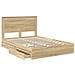 Letto con Contenitore con testiera Rovere Sonoma 160 x 200 cm - Foto miniatura 5
