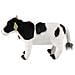 Peluche Mucca 33cm Realista Ultra Morbido In Materiale Riciclato Ecologico, Bianco / Nero - Foto miniatura 2