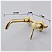 Rubinetto per lavabo da bagno, Blackswan, tipo M69.1, modello oro opaco, misura 20 cm - Foto miniatura 4