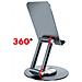 Supporto Da Scrivania Universale Pieghevole Fold Stand 3 In Alluminio Base Rotonda Rotante, Grigio - Foto miniatura 6