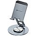 Supporto Da Scrivania Universale Pieghevole Fold Stand 3 In Alluminio Base Rotonda Rotante, Grigio - Foto miniatura 8