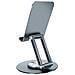 Supporto Da Scrivania Universale Pieghevole Fold Stand 3 In Alluminio Base Rotonda Rotante, Grigio - Foto miniatura 9
