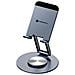 Supporto Da Scrivania Universale Pieghevole Fold Stand 3 In Alluminio Base Rotonda Rotante, Grigio - Foto miniatura 1