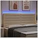 Testiera LED con luci a strisce a LED Crema 200 cm Poliestere - Foto miniatura 4