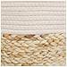 Cestino In Fibra Naturale E Cotone Marrone D32x31 - Foto miniatura 8
