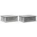 Comodino 2 pcs Grigio cemento 40 x 31 x 15 cm Legno multistrato - Foto miniatura 1