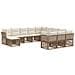 Set Divano da Giardino 12 pcs Beige polyrattan - Foto miniatura 1