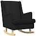 Sedia a dondolo Nero 62 x 80 x 85 cm Tessuto - Foto miniatura 1
