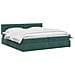 Letto con contenitore LED e materasso Verde Scuro 200 x 200 cm - Foto miniatura 3