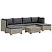 7 pz Set Lounge in Rattan con Cuscini GENDT Rattan naturale - Foto miniatura 1