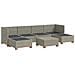 7 pz Set Lounge in Rattan con Cuscini GENDT Rattan naturale - Foto miniatura 3