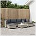 7 pz Set Lounge in Rattan con Cuscini GENDT Rattan naturale - Foto miniatura 4