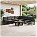 Set Divano da Giardino 10 pz Nero e Grigio scuro polyrattan - Foto miniatura 6
