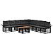 Set Divano da Giardino 10 pz Nero e Grigio scuro polyrattan - Foto miniatura 1