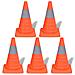 Set 5 Coni Stradali Segnaletici Pop-up 42 Cm - Foto miniatura 4