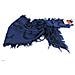 Sciarpa Uomo Loggata Jacquard Obliqua 3625 Navy - Foto miniatura 2
