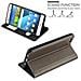 Custodia Compatibile Con Huawei P8 Lite 2015 In Bruno Pietra - Coperchio Protettivo Con Chiusura Magnetica, Funzione Stand E 2 Finestre Di Visualizzazione - Foto miniatura 3