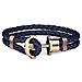 Bracciale Uomo Con Ancora Phrep - Bracciale Uomo Ancora In Pelle (blu Navy), Bracciale Uomo Marinaro Con Ciondolo Ancora In Acciaio (ottone)  - Foto miniatura 1