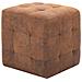 Pouf 2 pz Marrone 30x30x30 cm in Similpelle Scamosciata - Foto miniatura 4