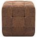 Pouf 2 pz Marrone 30x30x30 cm in Similpelle Scamosciata - Foto miniatura 6