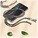 Collana Da Telefono 120 Cm Maglia Forzatina In Metallo Nera - Foto miniatura 5