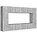 Set di Mobili Porta TV 8 pz Grigio Cemento in Legno Multistrato - Foto miniatura 1