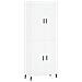 Credenza Bianca 69,5x34x180 Cm In Legno Multistrato - Foto miniatura 2