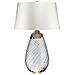 Lampada Da Scrivania Contemporanea Lena Metallo Vetro Grigio Fumo 1 Luce E27 - Foto miniatura 1