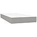 Letto A Molle Materasso E Led Grigio Chiaro 90x200 Cm Tessuto - Foto miniatura 5
