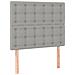 Letto A Molle Materasso E Led Grigio Chiaro 90x200 Cm Tessuto - Foto miniatura 6