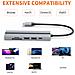 Hub Usb-c 6 In 1 Con Hdmi 4k, Porte Usb 3.0/2.0, Lettore Di Schede Sd /tf - Foto miniatura 5