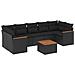 Set Divani da Giardino con Cuscini 8 pz Nero in Polyrattan - Foto miniatura 1