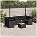Set Divani da Giardino con Cuscini 8 pz Nero in Polyrattan - Foto miniatura 5