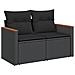 Set Divani da Giardino con Cuscini 8 pz Nero in Polyrattan - Foto miniatura 7
