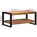 Tavolino da Salotto 90x50x38 cm Legno Massello di Acacia - Foto miniatura 9