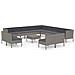 Lusso Casadino -  Set Divani Da Giardino 14 Pz Con Cuscini In Polyrattan Grigio - Foto miniatura 1