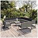 Lusso Casadino -  Set Divani Da Giardino 14 Pz Con Cuscini In Polyrattan Grigio - Foto miniatura 8