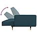 Divano Letto a 2 Posti con 2 Cuscini Blu in Velluto - Foto miniatura 8