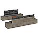 Set di Sofa da Giardino di 8 Pezzi con Cuscini Grigio Polyrattan Acacia - Foto miniatura 1