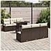 Set Divano Giardino  a 7 Pezzi con Cuscini Rattan Poliestere Marrone, Divano Giardino  a 2 Posti con Contenitore e Cuscini Rattan Poliestere Marrone - Foto miniatura 3