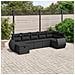 Set Divani da Giardino con Cuscini 7pz Nero Polyrattan - Foto miniatura 2