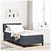 Letto a Molle con Materasso  Grigio Scuro 90x190 cm Velluto - Foto miniatura 2