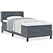Letto a Molle con Materasso  Grigio Scuro 90x190 cm Velluto - Foto miniatura 4