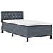 Letto a Molle con Materasso  Grigio Scuro 90x190 cm Velluto - Foto miniatura 7
